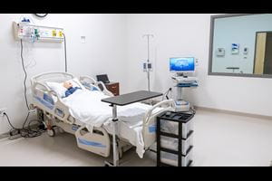 training patient room with mannequin 